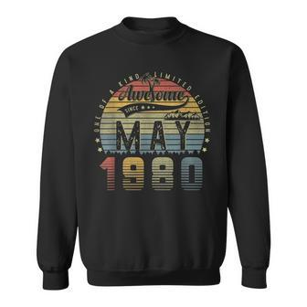 43 Year Old Awesome Since May 1980 43Th Birthday Sweatshirt - Seseable