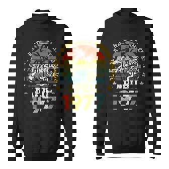 46Th Birthday 46 Years Old Awesome Since April 1977 Sweatshirt | Mazezy