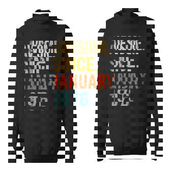 47Th Birthday Gifts 47 Year Old Awesome Since January 1976 Sweatshirt - Thegiftio UK