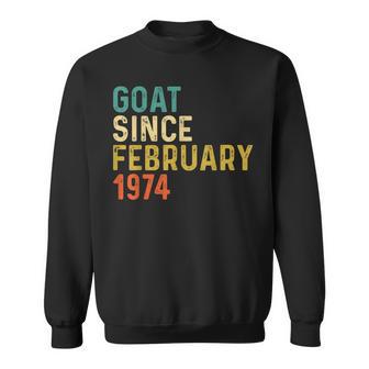 48 Geburtstag 48 Jahre Alte Ziege Seit Februar 1974 Sweatshirt - Seseable