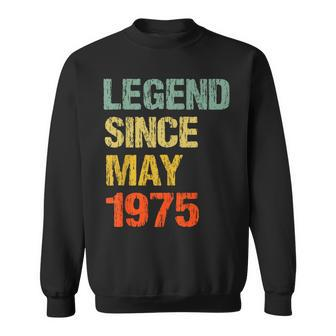 48 Year Old 48Th Birthday Gifts Legend Since May 1975 Sweatshirt | Mazezy