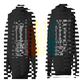 49Th Birthday Gifts Vintage 1974 Guitarist Guitar Lovers Sweatshirt | Seseable CA