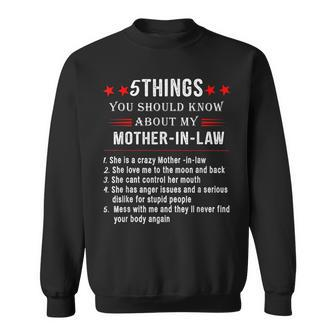 5 Things You Should Know About My Mother-In-Law Familly Sweatshirt - Seseable
