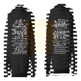 50 Years Old Gifts Legends Born In December 1972 50Th Bday Men Women Sweatshirt Graphic Print Unisex - Thegiftio UK