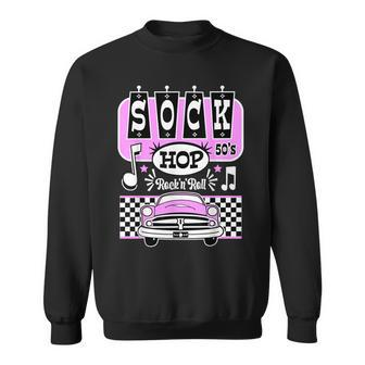 50S Sock Hop Theme 1950S Rockabilly Doo Wop Rock N Roll Car Sweatshirt | Mazezy
