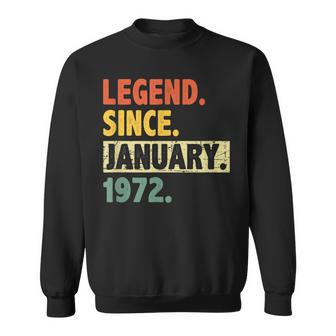 51 Geburtstag Legende Seit Januar 1972 51 Jahre Alt Sweatshirt - Seseable