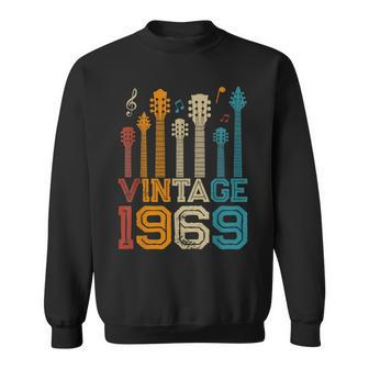 54Th Birthday Gifts Vintage 1969 Guitarist Guitar Lovers Sweatshirt - Seseable