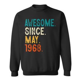 55 Year Old Awesome Since May 1968 55Th Birthday Sweatshirt | Mazezy
