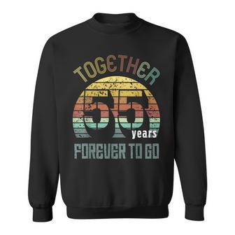 55Th Years Wedding Anniversary Gifts For Couples Matching 55 Sweatshirt - Seseable