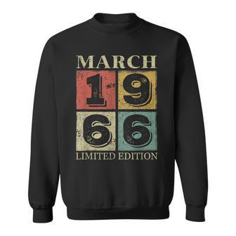 57 Years Old For 57Th Birthday Awesome Since March 1966 Sweatshirt - Seseable