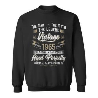58. Geburtstag Mann Mythos Legende 1965 Vintage Sweatshirt - Seseable