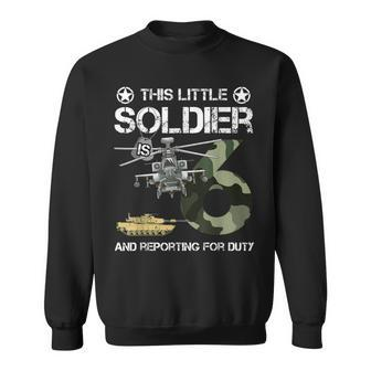 6 Year Old Soldier Camo Army Birthday Themed Military Family Sweatshirt - Seseable