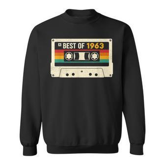 60 Year Old Best Of 1963 60Th Birthday Gifts Cassette Tape Sweatshirt - Thegiftio UK