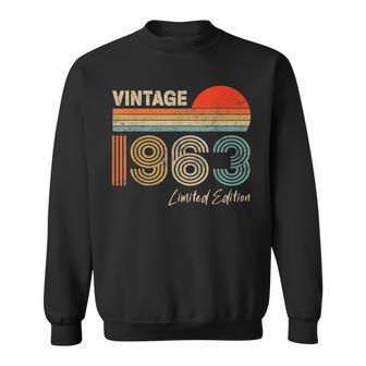 60 Year Old Gifts Vintage 1963 Limited Edition 60Th Birthday V3 Men Women Sweatshirt Graphic Print Unisex - Seseable