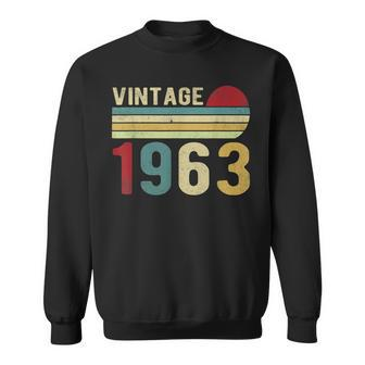 60 Year Old Gifts Vintage 1963 Made In 1963 60Th Birthday V3 Men Women Sweatshirt Graphic Print Unisex - Seseable