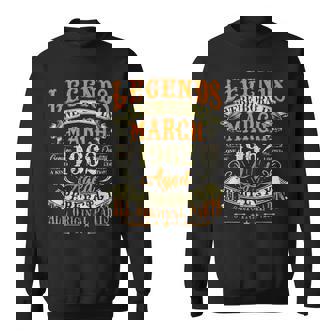 61Th Birthday Gift 61 Years Old Legends Born In March 1962 Sweatshirt | Mazezy