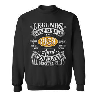 65 Geburtstag Vintage Legends Born In 1958 65 Years Old Sweatshirt - Seseable