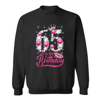 65 Year Old Gifts Its My 65Th Birthday Pink Diamond Crown Men Women Sweatshirt Graphic Print Unisex - Thegiftio UK