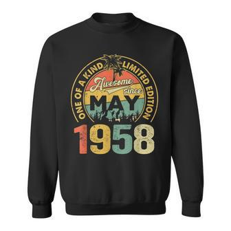 65 Years Old Gifts Awesome Since May 1958 65Th Birthday Sweatshirt | Mazezy