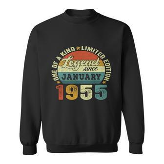 68 Years Old Gifts Legend Since January 1955 68Th Birthday Sweatshirt - Monsterry CA