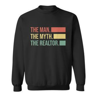 70S Retro The Man Myth Realtor Real Estate Agent Broker V2 Sweatshirt - Monsterry