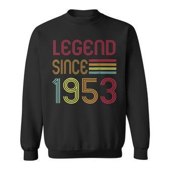 70Th Birthday Gift Legend Since 1953 70 Years Old Men Women Sweatshirt Graphic Print Unisex - Seseable