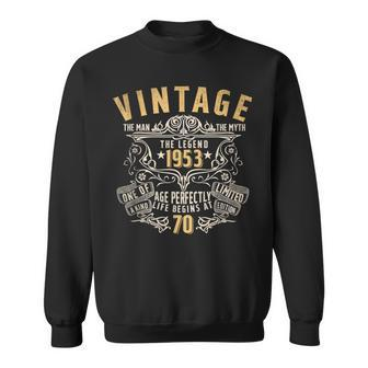 70Th Birthday Gifts Vintage 1953 Limited Edition 70 Year Old Men Women Sweatshirt Graphic Print Unisex - Seseable