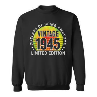 78 Jahre Vintage 1945 Sweatshirt, Retro Geschenk zum 78. Geburtstag - Seseable