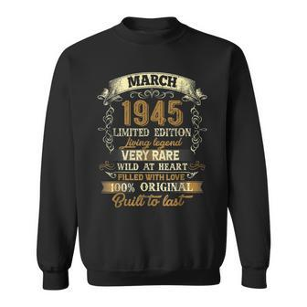 78 Year Old Gift March 1945 Vintage Awesome 78Th Birthday Sweatshirt | Mazezy