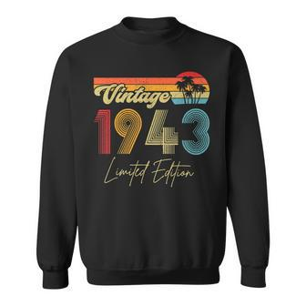 80 Year Old Gifts Vintage 1943 Limited Edition 80Th Birthday V2 Men Women Sweatshirt Graphic Print Unisex - Seseable