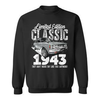 80Th Birthday Vintage Classic Car 1943 B-Day 80 Year Old Sweatshirt | Mazezy