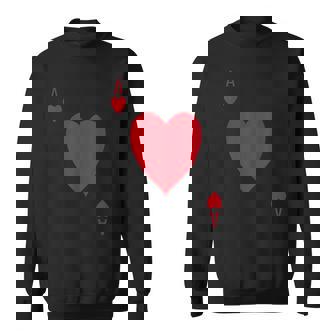 Ace Of Hearts Deck Of Cards Matching Halloween Costume Sweatshirt | Seseable UK