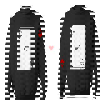 Ace Of Hearts Playing Cards Halloween Costume Deck Of Cards Men Women Sweatshirt Graphic Print Unisex - Thegiftio UK