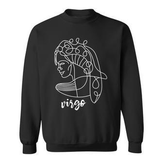 Aesthetic Lineart Virgo Astrological Sign Sweatshirt | Mazezy