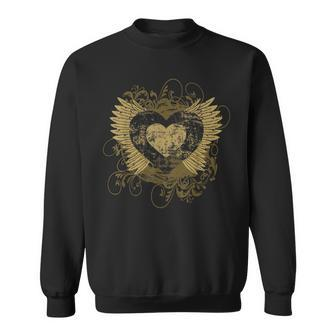 Aesthetic Y2k Fairy Wings Heart Alt Grunge Sweatshirt | Mazezy