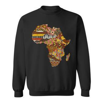 Africa Map Black History Month African American Pride Sweatshirt - Seseable