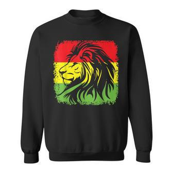 African American Lion Junenth Black History Month Mens Sweatshirt | Mazezy