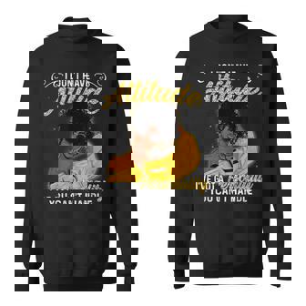 African American Melanin Queen Black Girl Magic Afro Sweatshirt | Mazezy