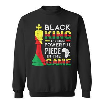 African Black King The Most Powerful Piece In The Game Men Women Sweatshirt Graphic Print Unisex - Thegiftio UK