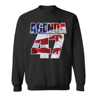 Agenda 47 Patriotic Trump Re-Election Campaign Design Sweatshirt | Mazezy
