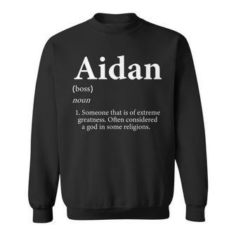 Aidan Definition - Cute Personalized Name Gift For Aidan Men Women Sweatshirt Graphic Print Unisex - Thegiftio UK