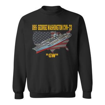 Aircraft Carrier Uss George Washington Cvn-73 Veterans Day Sweatshirt - Seseable