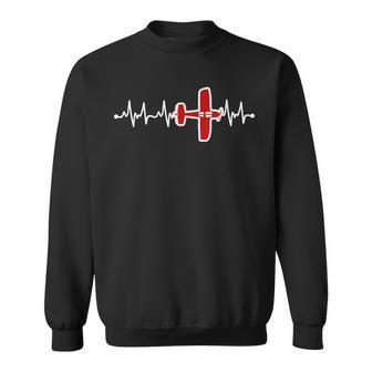 Airplane Heartbeat Clothing Airplane Pilot Sweatshirt | Mazezy