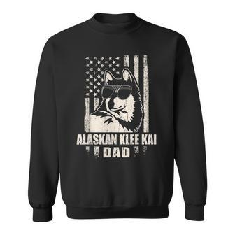 Alaskan Klee Kai Dad Cool Vintage Retro Proud American Sweatshirt - Seseable