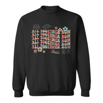 All Together Now Summer Reading 2023 Groovy Funny Book Lover Sweatshirt | Mazezy UK