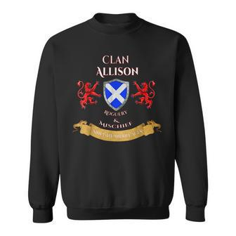 Allison Scottish Family Clan Middle Ages Mischief Men Women Sweatshirt Graphic Print Unisex - Seseable