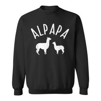 Alpapa Alpaka Herren Sweatshirt, Lustiges Vatertag Geburtstagsgeschenk für Papa - Seseable