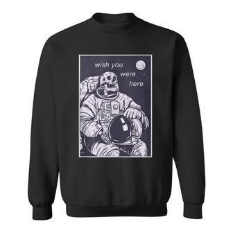 Alternative Grunge E-Girl Skull Astronaut Space Emo Edgy Alt Sweatshirt | Mazezy