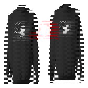 American Flag Baseball Apparel - Baseball Sweatshirt | Mazezy