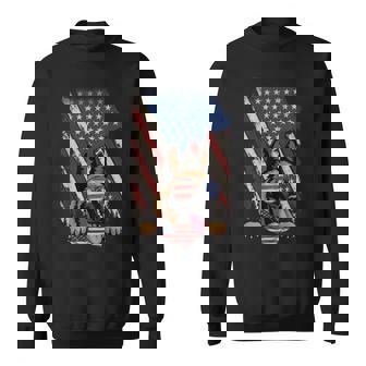 American Flag Belgian Malinois Dad Mom Dog Lover 4Th Of July Men Women Sweatshirt Graphic Print Unisex - Seseable